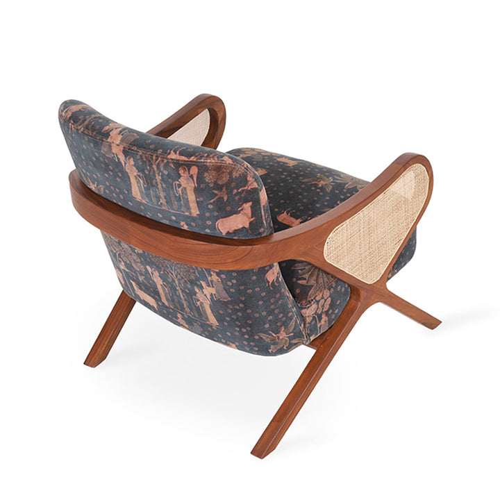 Patahi - Lounge Chair With Rattan Back