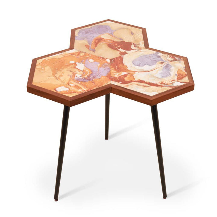 Toi - Metal Side Table with Multicolor