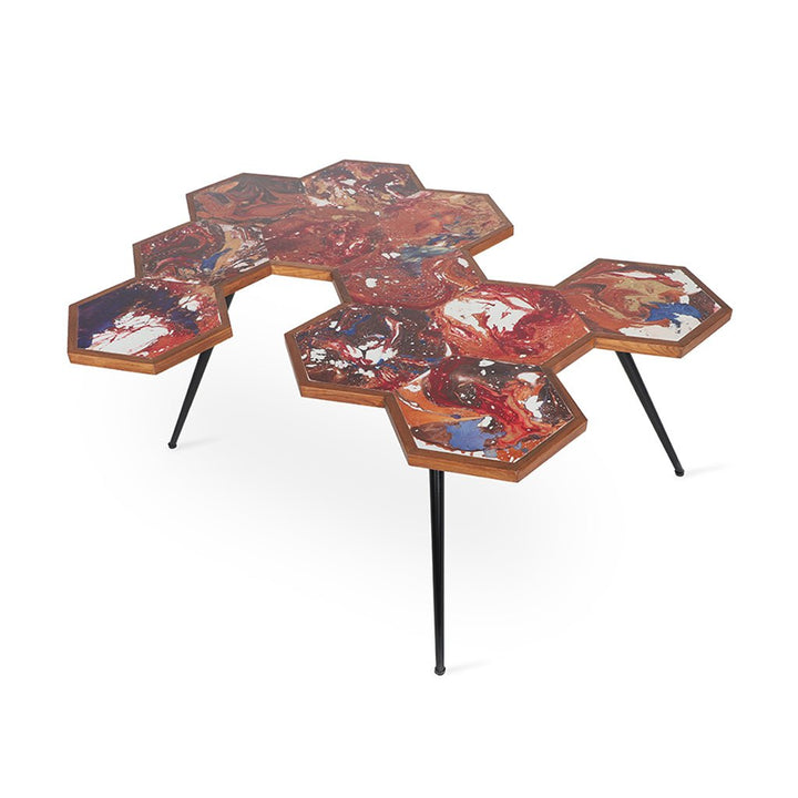 Toi - Metal Center Table with Multicolor