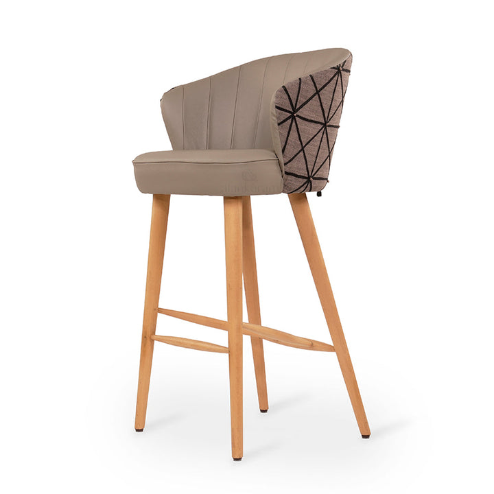 Whawhe Tan Leatherette High/Bar Chair