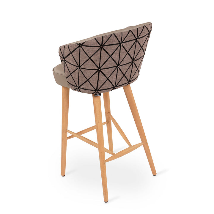 Whawhe Tan Leatherette High/Bar Chair